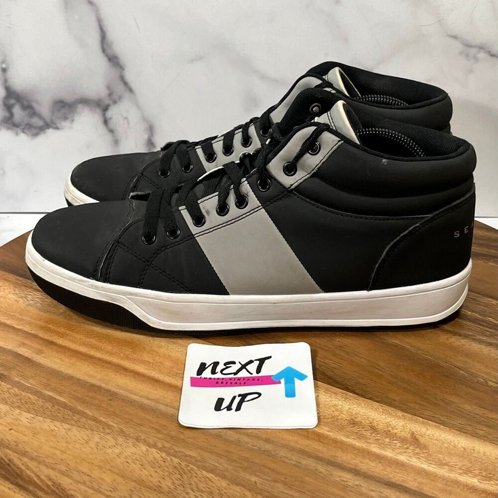 Men’s size 10-Hardlined By Sean John Dagger Black Mid Retro Sneaker Shoes